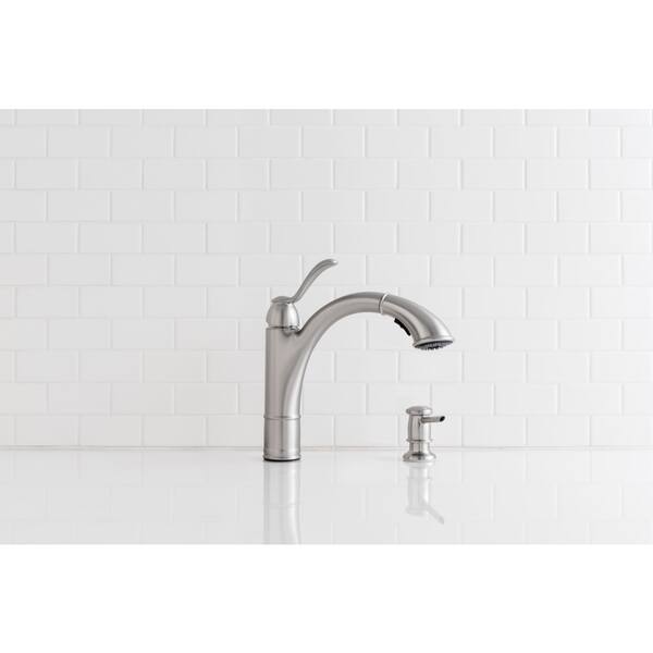 Shop Moen Walden Pullout Spray Single Hole 1 Kitchen Faucet