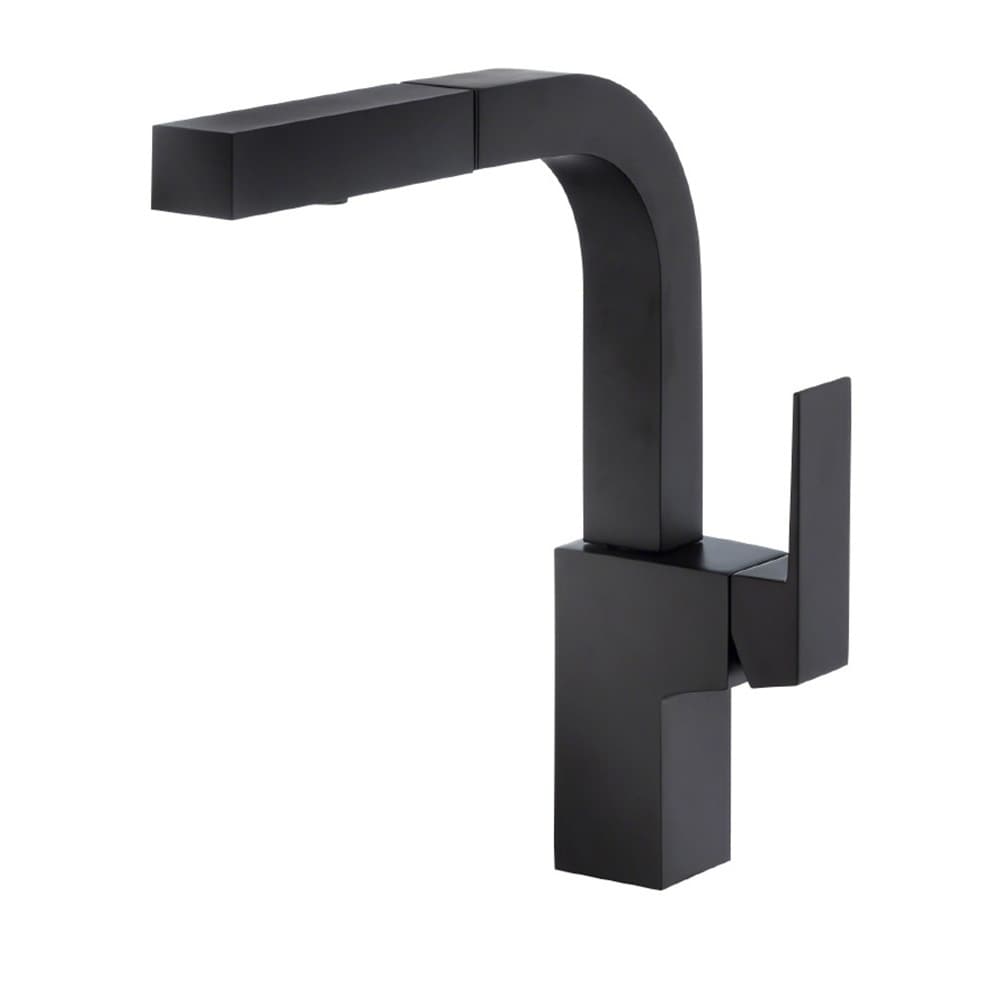 Danze Mid Town Single Handle Pull Out Kitchen Faucet D404562bs Satin Black Overstock 14368529
