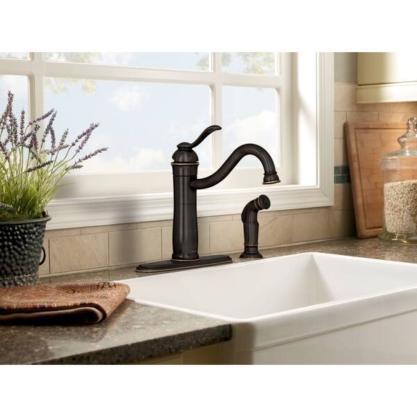 Shop Moen Walden Single Hole 1 2 Kitchen Faucet 87427mbrb