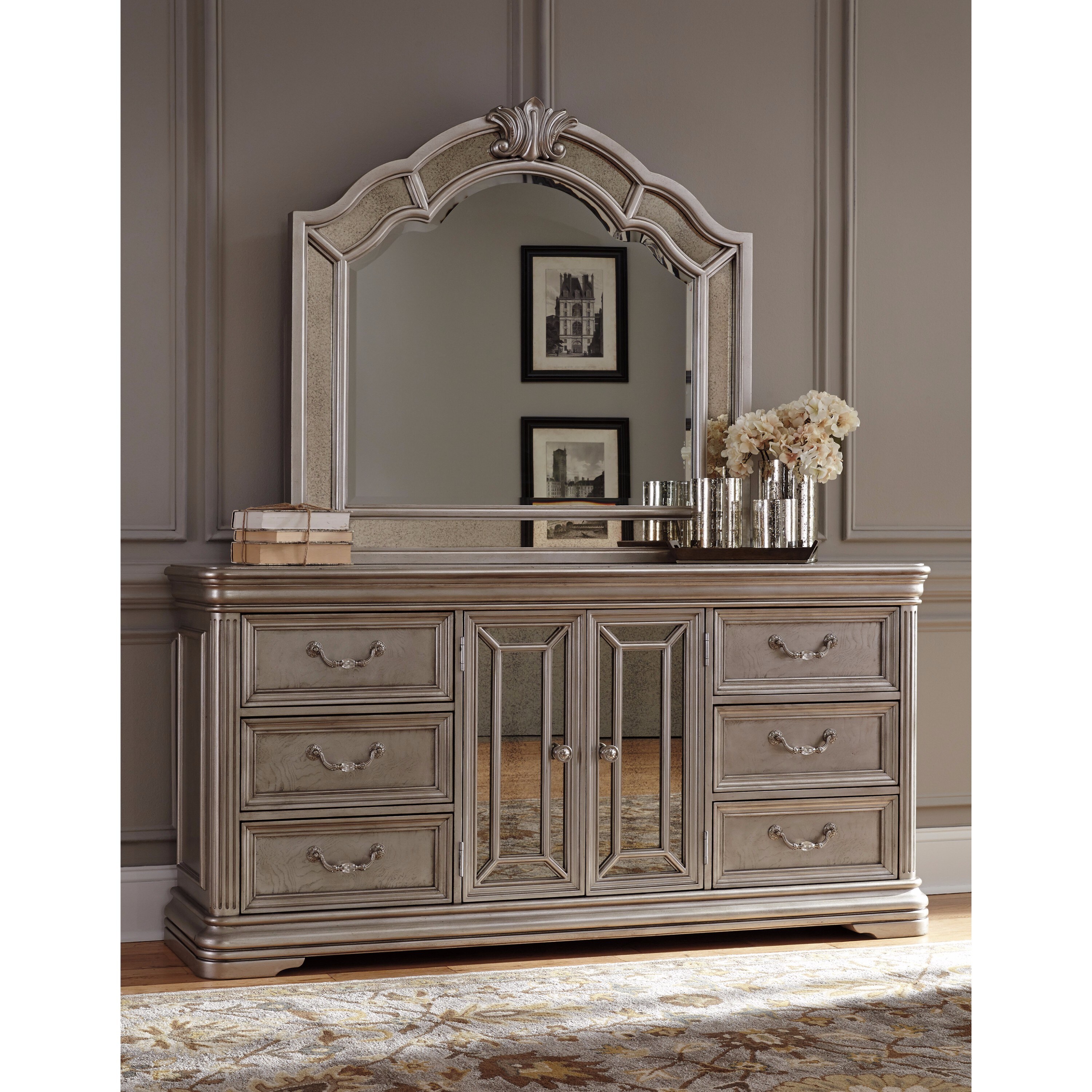 birlanny silver dresser Birlanny Dresser in Silver B720-31