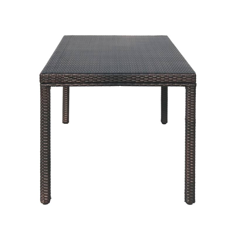 Rhode Island Outdoor Wicker Rectangular Dining Table (ONLY) by Christopher Knight Home - 59.05"L x 35.43"W x 29.13"H