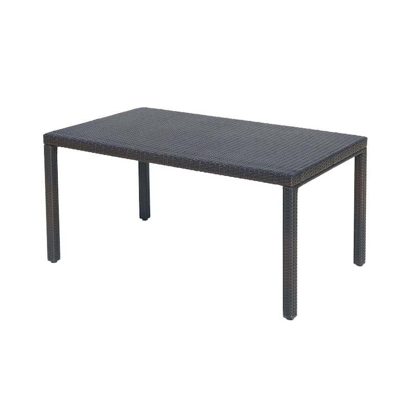 Rhode Island Outdoor Wicker Rectangular Dining Table (ONLY) by Christopher Knight Home - 59.05"L x 35.43"W x 29.13"H - Brown