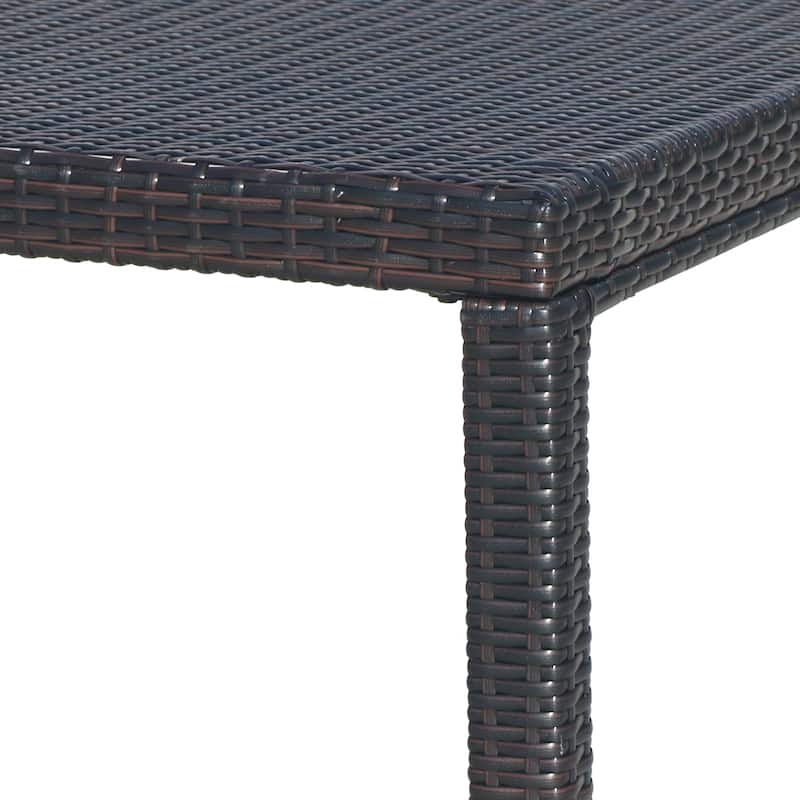 Rhode Island Outdoor Wicker Rectangular Dining Table (ONLY) by Christopher Knight Home - 59.05"L x 35.43"W x 29.13"H
