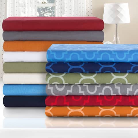 Superior Trellis Extra Soft Brushed Cotton Flannel Sheet Set