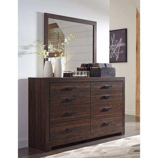 Shop Signature Design By Ashley Arkaline Brown Dresser With Mirror