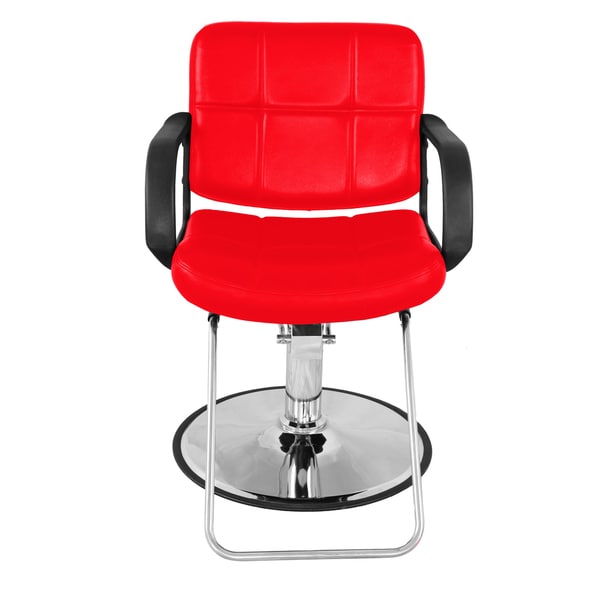 BarberPub Classic Hydraulic Red Hair Salon Chair