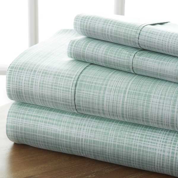 Merit Linens 4-piece Premium Ultra Soft Thatch Pattern Bed Sheet Set