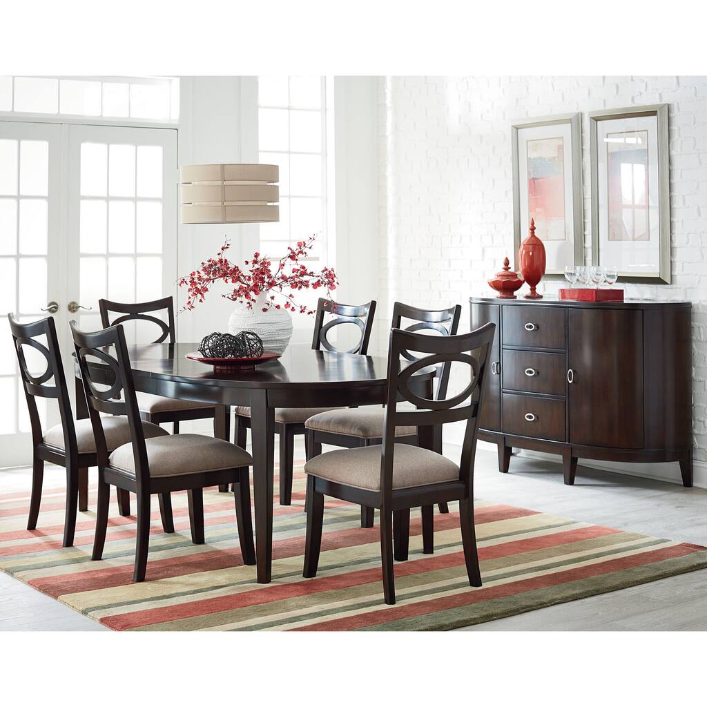 Serenity Cherry Finish Oval Dining Table