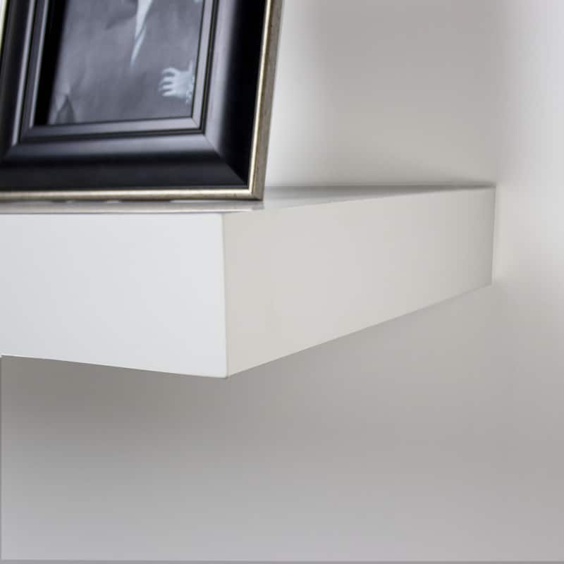 InPlace 47-inch White Floating Wall Shelf