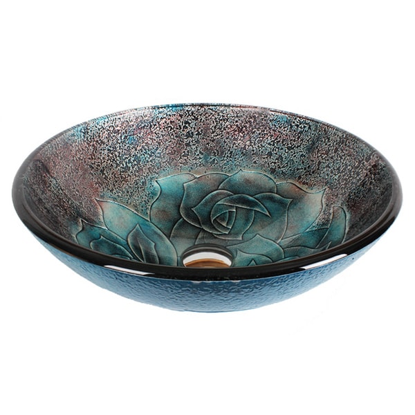 Dawn® Tempered glass handmade vessel sink-round shape