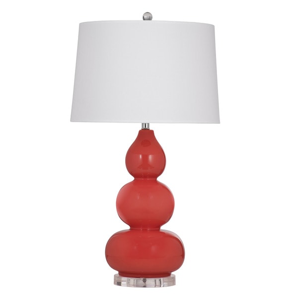 Whalan 33-inch Coral Ceramic Table Lamp