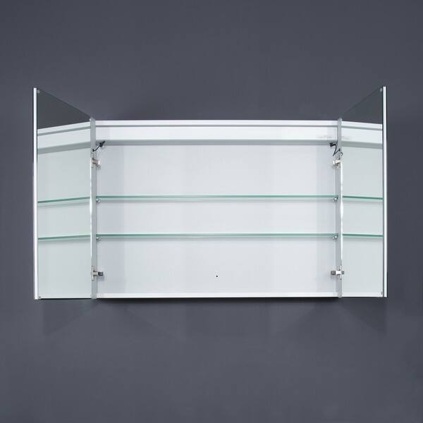 Shop Maykke Emery 48x28 Inch Led Mirrored Medicine Cabinet With 3