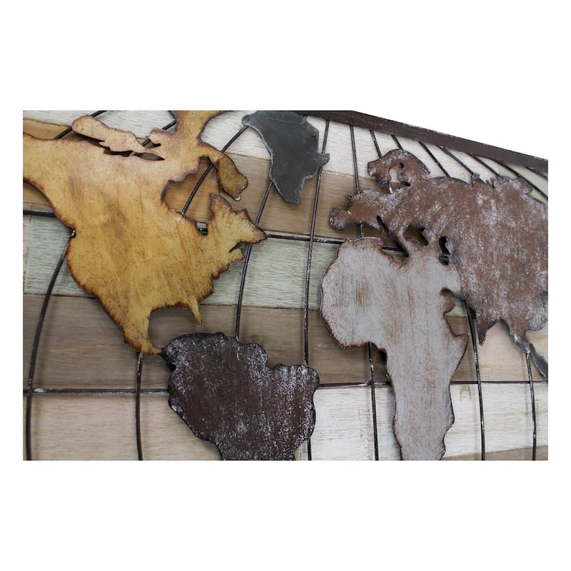 Marco World Map Wall Decor - 24"H x 39.5"W x 1"D