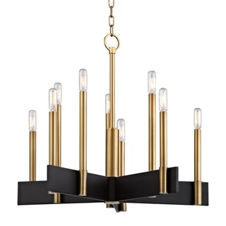 Hudson Valley Abrams 10-light Aged Brass Chandelier