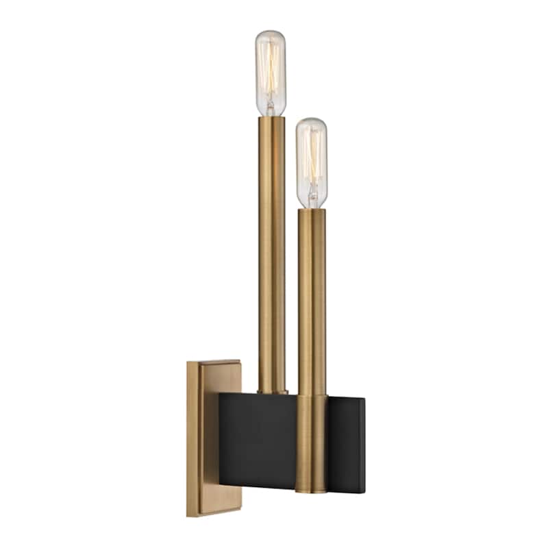 Hudson Valley Abrams 2-light Aged Brass Wall Sconce