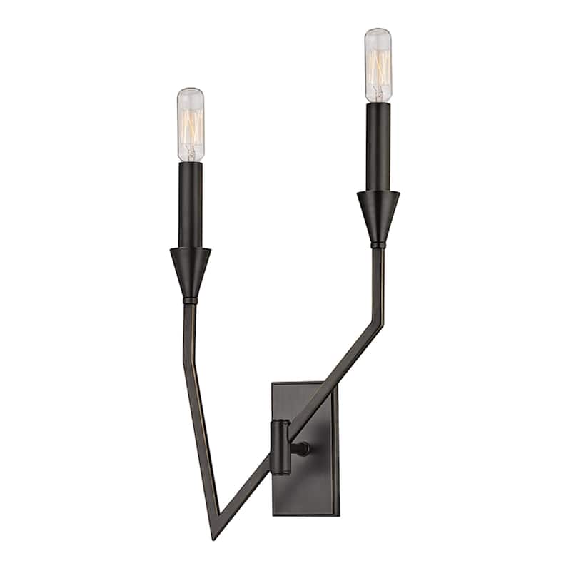 Hudson Valley Archie 2-light Old Bronze Right Wall Sconce