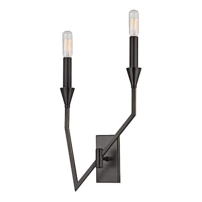 Hudson Valley Archie 2-light Old Bronze Right Wall Sconce