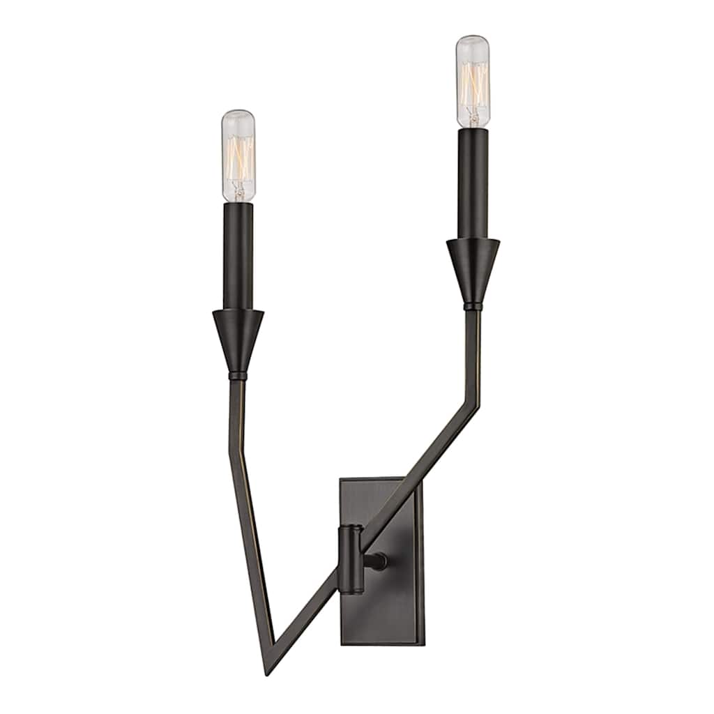 Hudson Valley Archie 2-light Old Bronze Right Wall Sconce