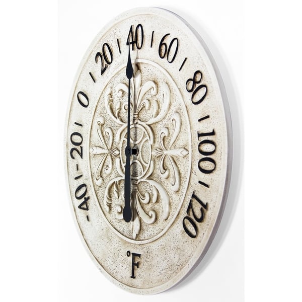 Shop Blanc Fleur White Outdoor Decorative Round 15 Inch Wall
