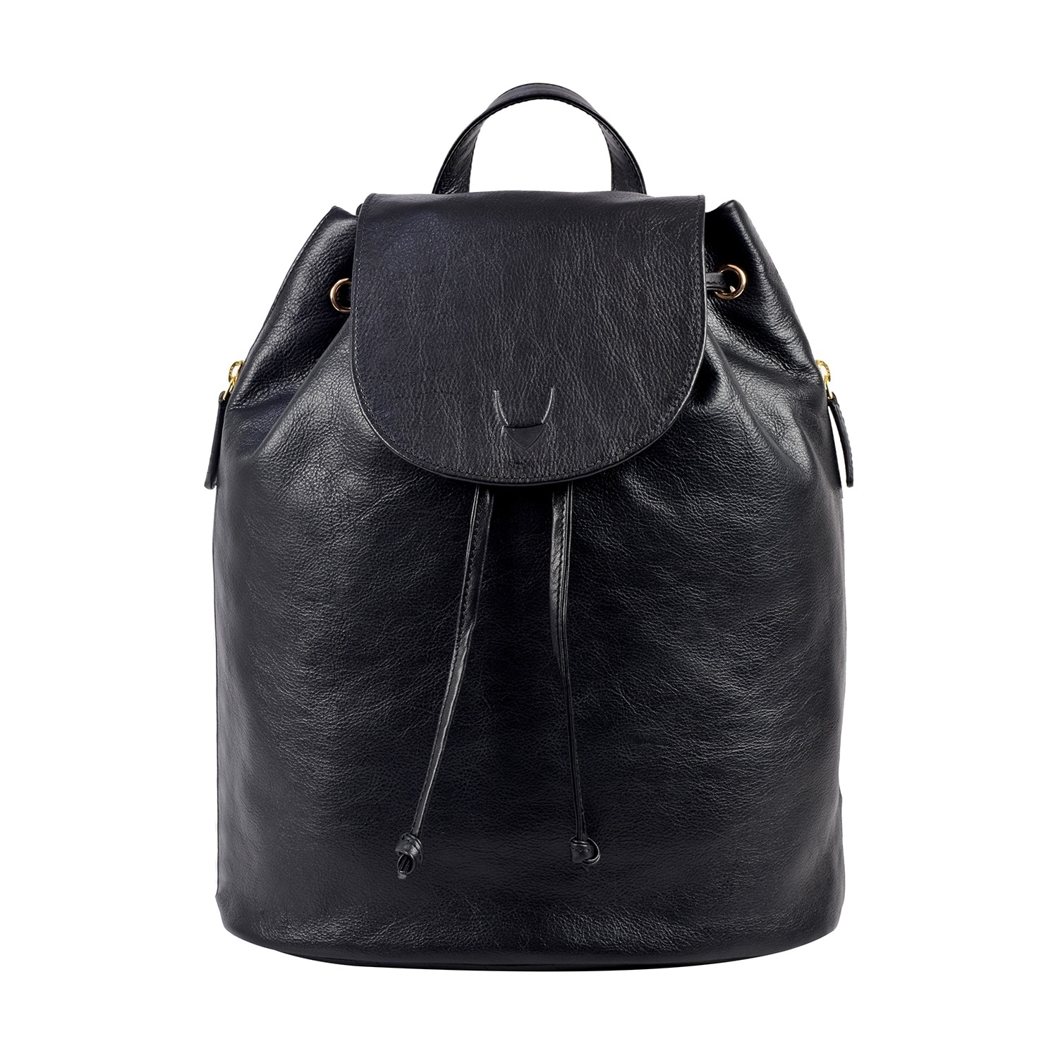 black leather fashion backpack