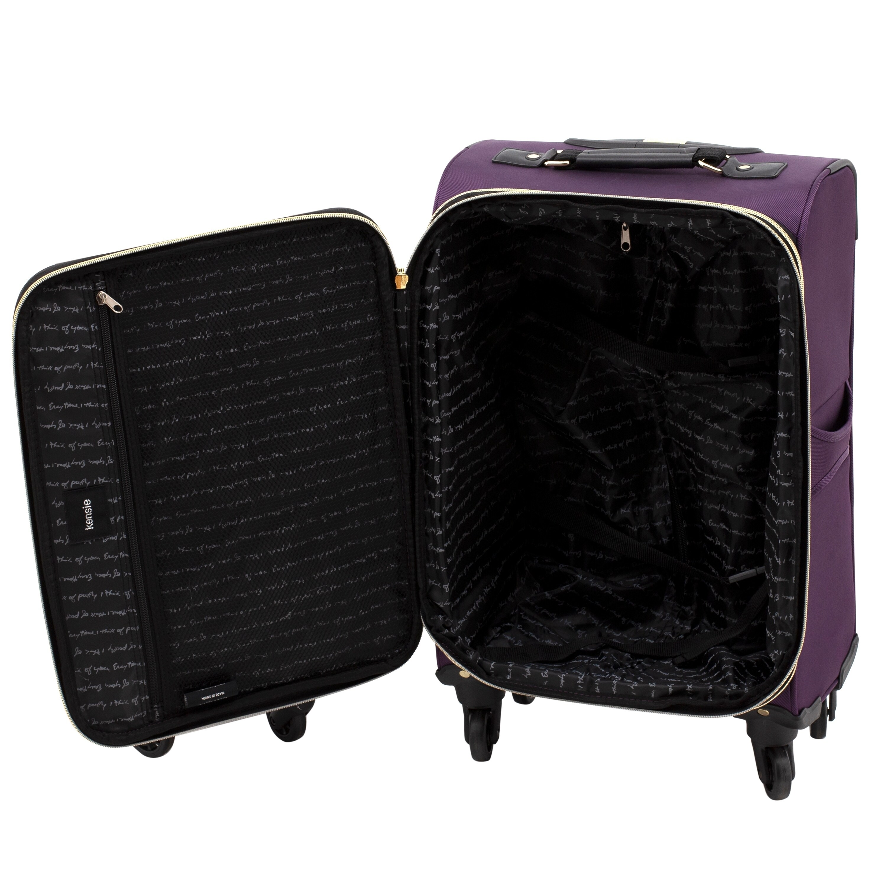 kensie purple luggage