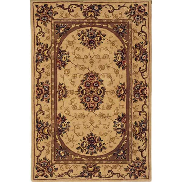 slide 1 of 2, SAFAVIEH Handmade Kerman Piritta Floral Wool/ Silk Rug 2'3" x 4' - Assorted - Rectangle