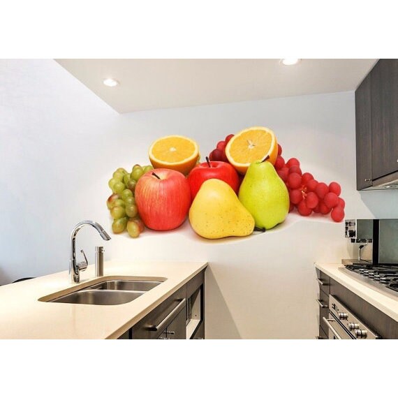 APPLE Tile Stickers Kitchen Fruit Apples Vinyl Wall Art Car Decal Transfer AD35 