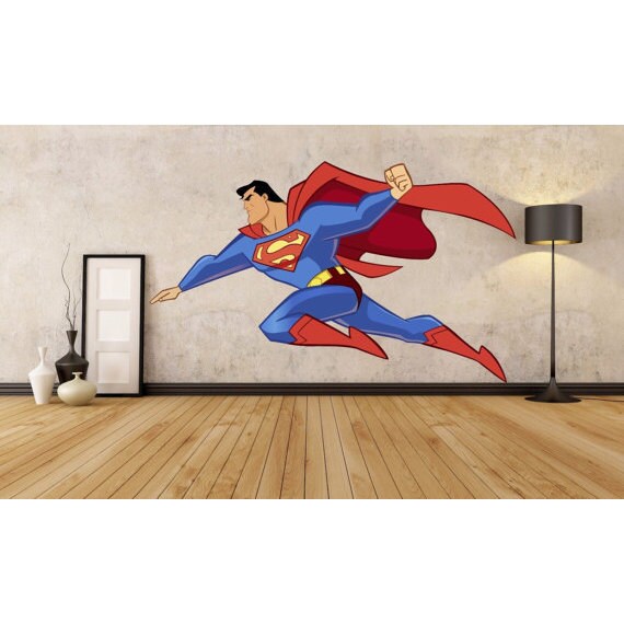 Shop Full Color Superman Full Color Decal Superman Full Color Sticker Superman Wall Art Sticker Decal Size 44x52 Overstock 14385370