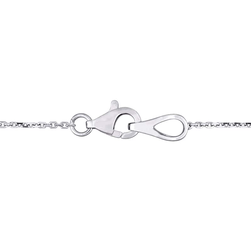 Miadora Signature Collection 14k White Gold 1ct TDW Diamond Station Necklace
