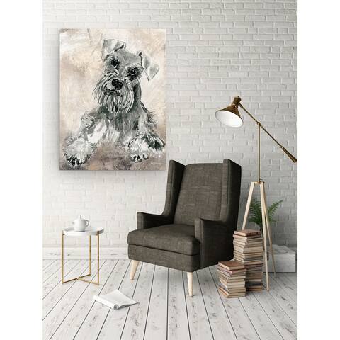 'Sketchy Study Schnauzer' Canvas Premium Gallery-wrapped Wall art