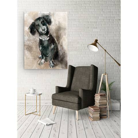 'Sketchy Study Dachshund' Premium Gallery-wrapped Canvas Wall Art