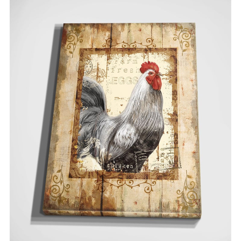 Wexford Home Farm Fresh Rooster Gallery-wrapped Canvas Wall Art