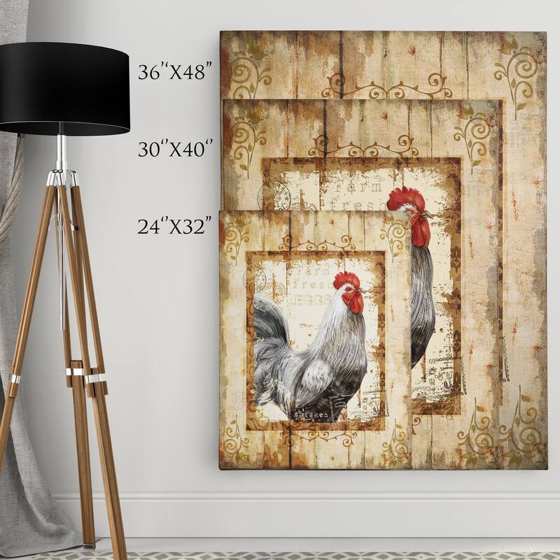 Wexford Home Farm Fresh Rooster Gallery-wrapped Canvas Wall Art