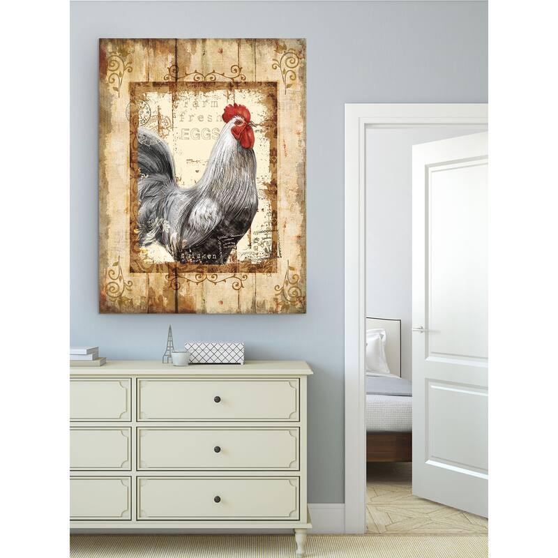 Wexford Home Farm Fresh Rooster Gallery-wrapped Canvas Wall Art