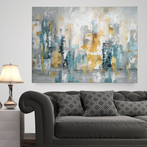 'City-Views-II'-Premium-Gallery-wrapped-Canvas-Wall-Art-...