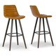 preview thumbnail 1 of 4, Set of 2 Alden Caramel Brown Bar Stool with Beech Legs