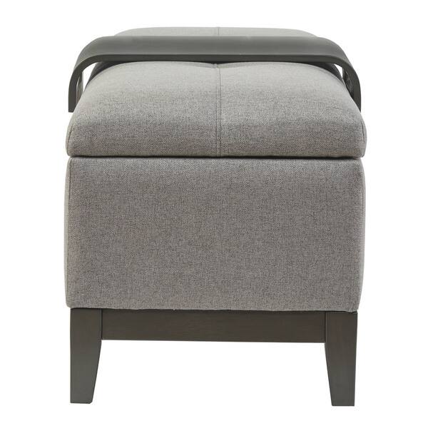 Shop Simon Grey Storage Bench With Tray Free Shipping Today