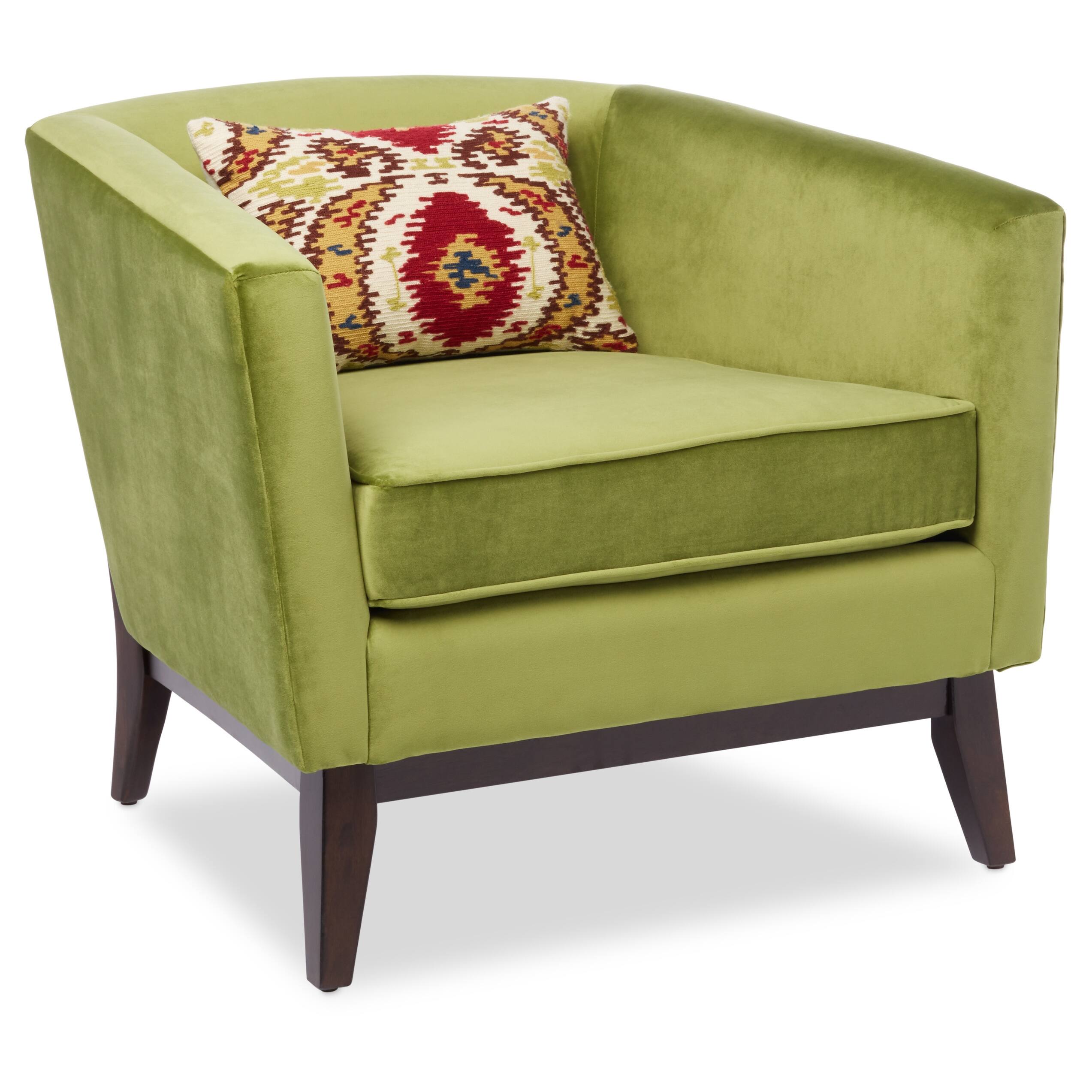 Strick Bolton Percy Moss Green Velvet Accent Chair Overstock 14386832