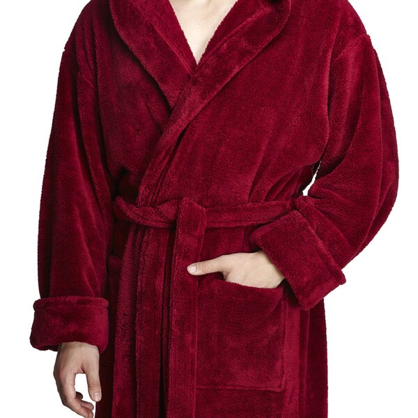 red mens robe with hood