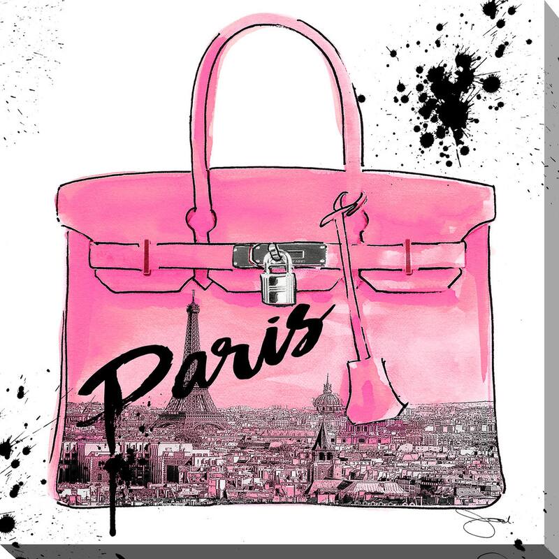 BY Jodi 'Pink Paris' Giclee Stretched Canvas Wall Art