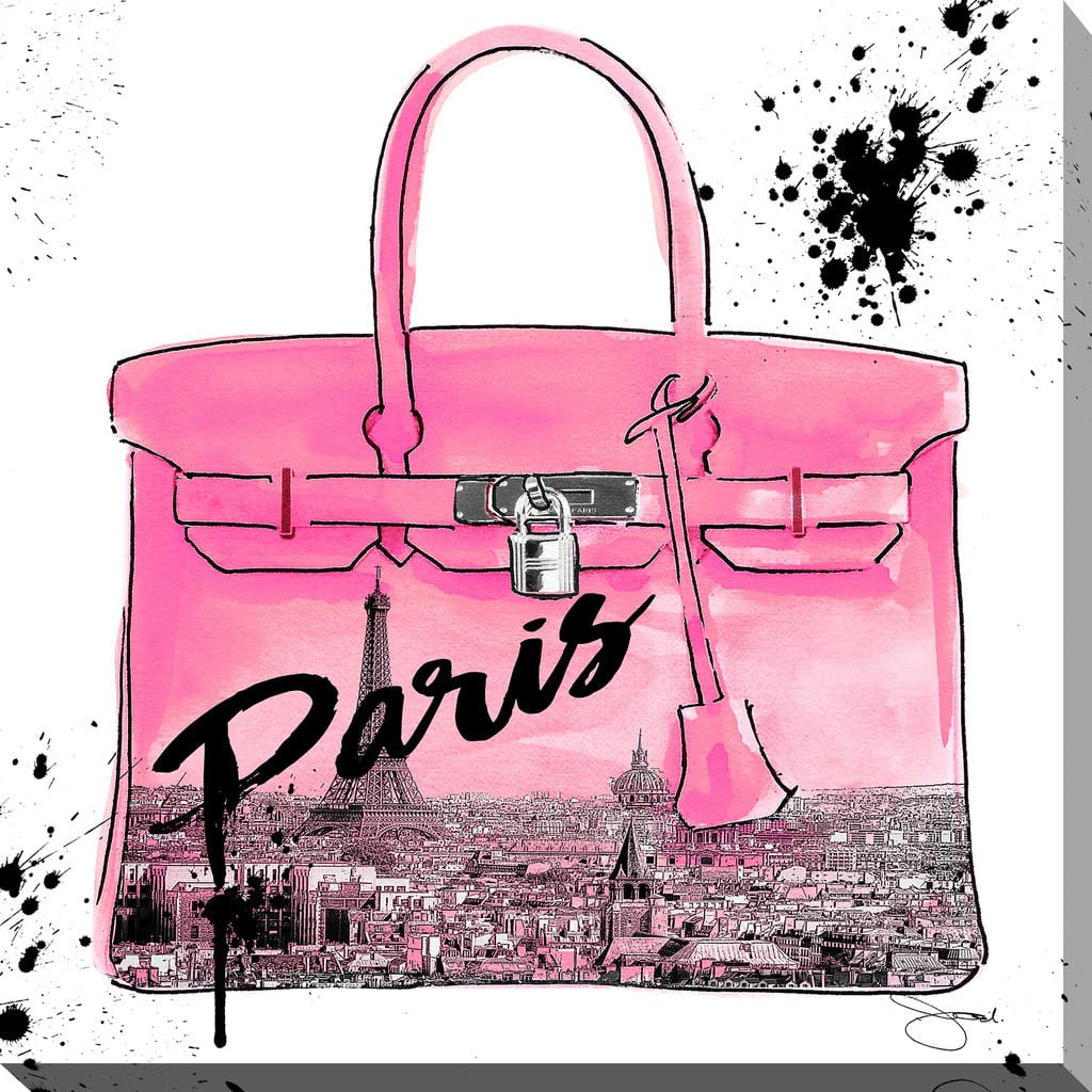 BY Jodi 'Pink Paris' Giclee Stretched Canvas Wall Art