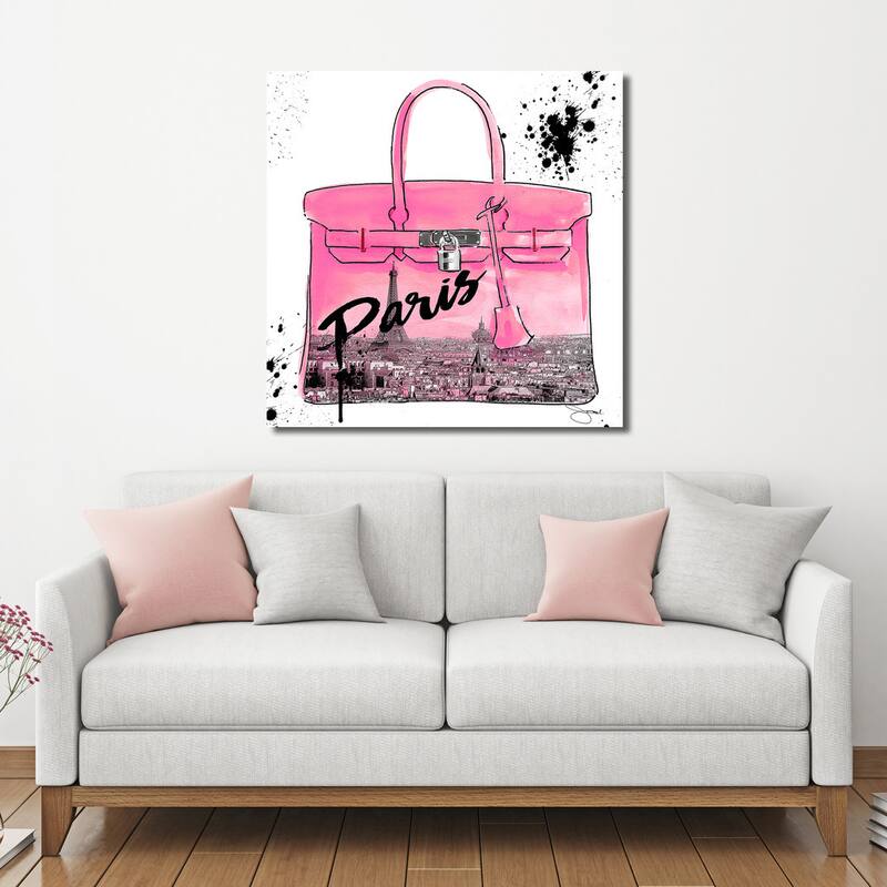 BY Jodi 'Pink Paris' Giclee Stretched Canvas Wall Art