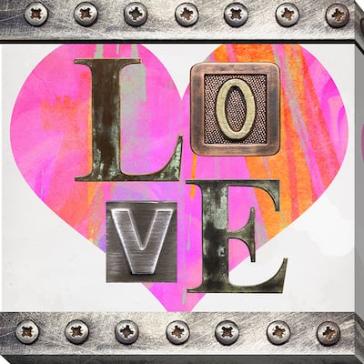 BY Jodi 'Love In Pink' Giclee Stretched Canvas Wall Art