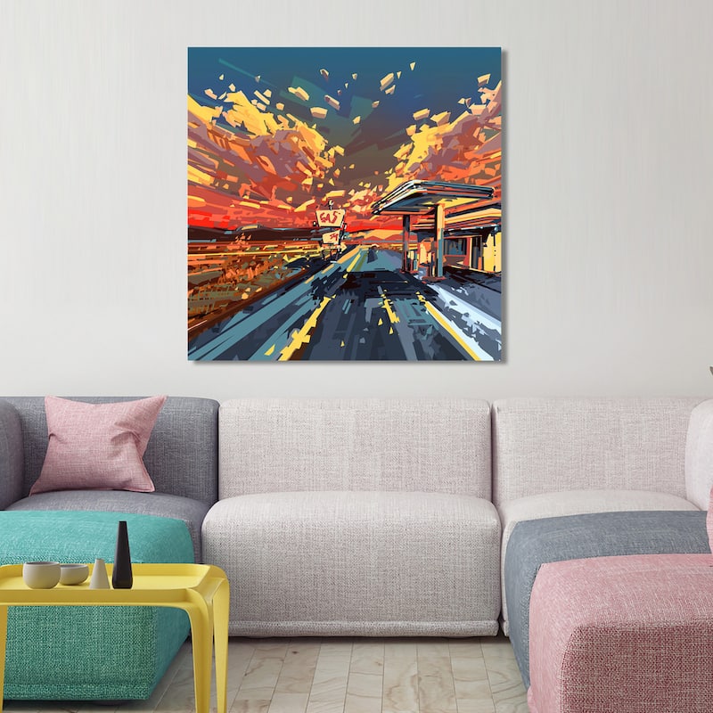 Bekim Mehovic 'Desert Landscape 4' Giclee Stretched Canvas Wall Art
