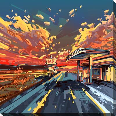 Bekim Mehovic 'Desert Landscape 4' Giclee Stretched Canvas Wall Art