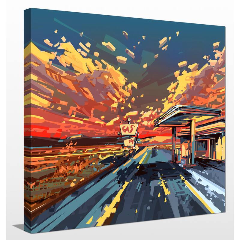Bekim Mehovic 'Desert Landscape 4' Giclee Stretched Canvas Wall Art