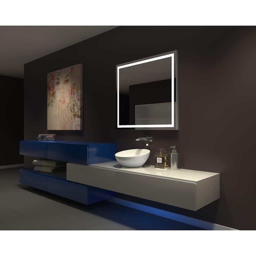 IB MIRROR DIMMABLE Lighted Bathroom Mirror Harmony 40 In X 35 In 6000 K