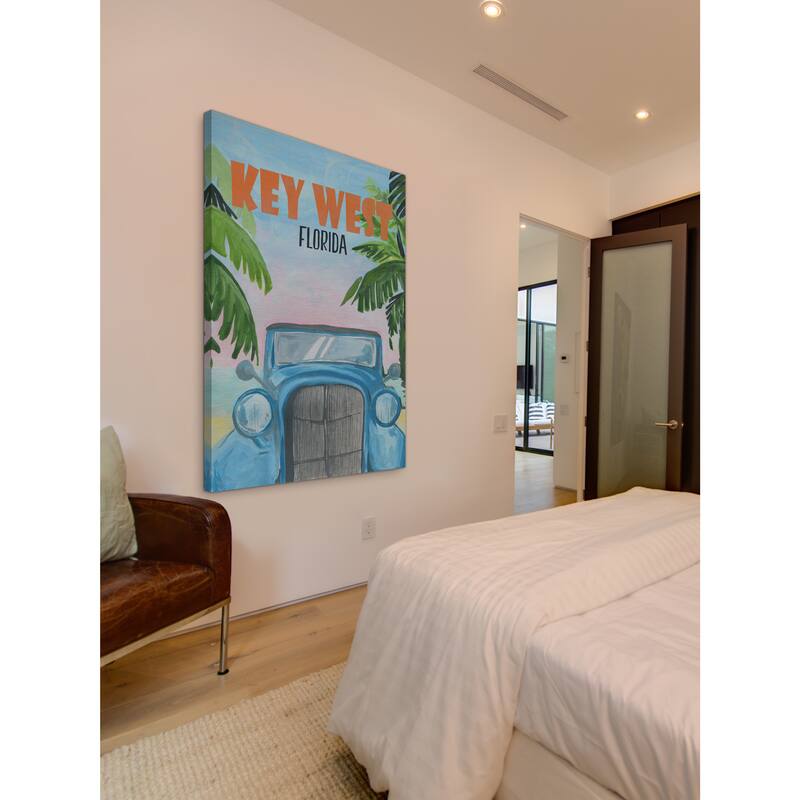 Marmont Hill - 'Key West Poster' Painting Print on Wrapped Canvas - Multi-Color