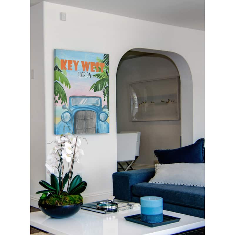 Marmont Hill - 'Key West Poster' Painting Print on Wrapped Canvas - Multi-Color