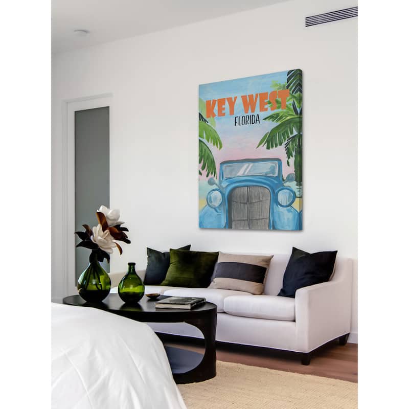 Marmont Hill - 'Key West Poster' Painting Print on Wrapped Canvas - Multi-Color